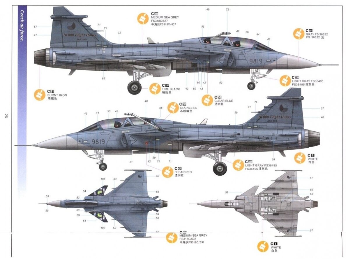 Kitty Hawk/Zimi Model - Saab Jas-39B/D Gripen, 1/48, 80118 10 Kitty Hawk/Zimi Model - Saab Jas-39B/D Gripen, 1/48, 80118 10