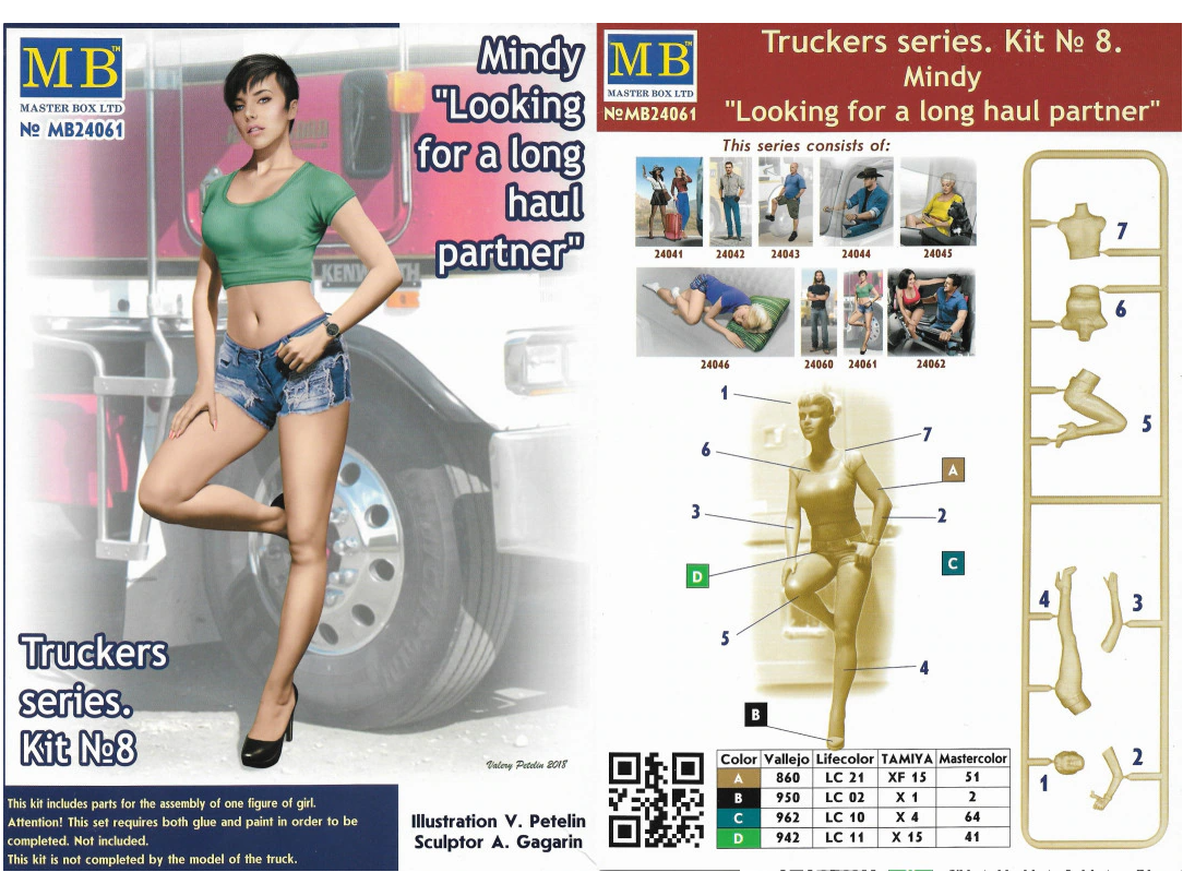 Master Box - Truckers Series Mindy "Looking for a long haul partner", 1/24, 24061 Master Box - Truckers Series Mindy "Looking for a long haul partner", 1/24, 24061