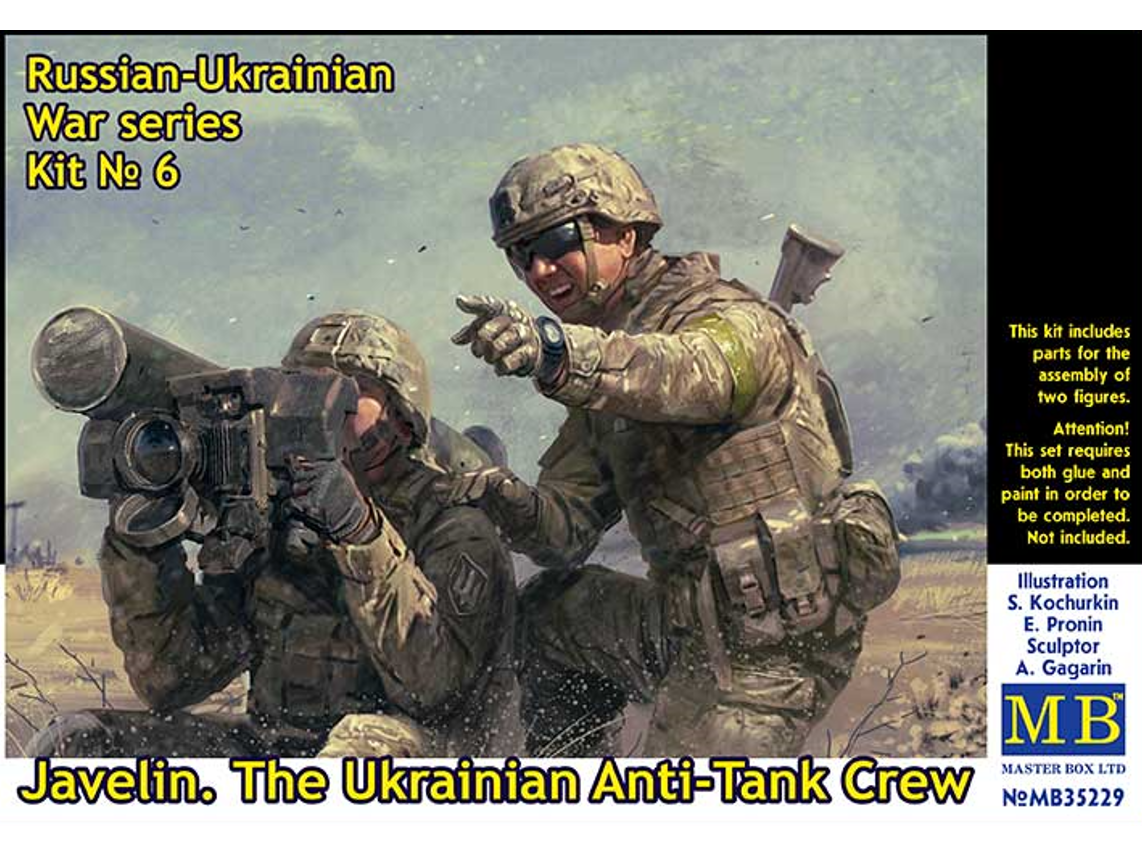 Master Box - Russian-Ukrainian War series, kit № 6 Javelin. The Ukrainian Anti-Tank Crew, 1/35, MB35229 Master Box - Russian-Ukrainian War series, kit № 6 Javelin. The Ukrainian Anti-Tank Crew, 1/35, MB35229
