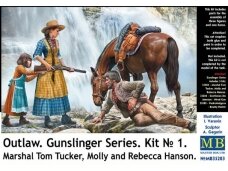 Master Box - Outlaw. Gunslinger series. Kit No. 1. Marshal Tom Tucker, Molly and Rebecca Hanson, 1/35, MB35203