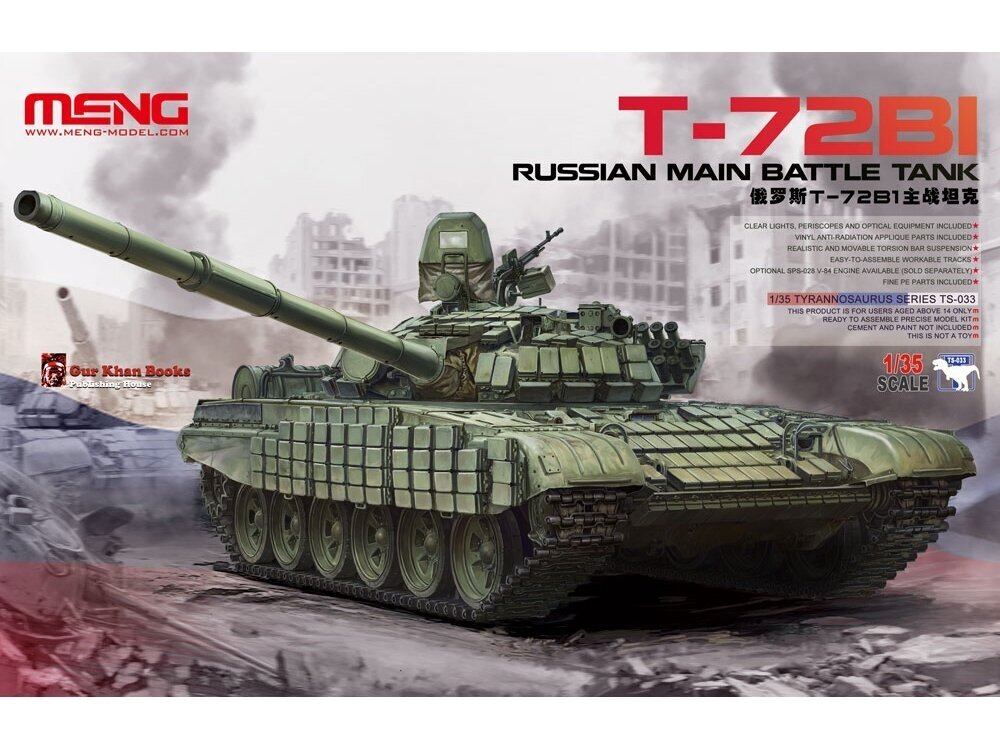 Meng Model - T-72B1 Russian Main Battle Tank, 1/35, TS-033 Meng Model - T-72B1 Russian Main Battle Tank, 1/35, TS-033