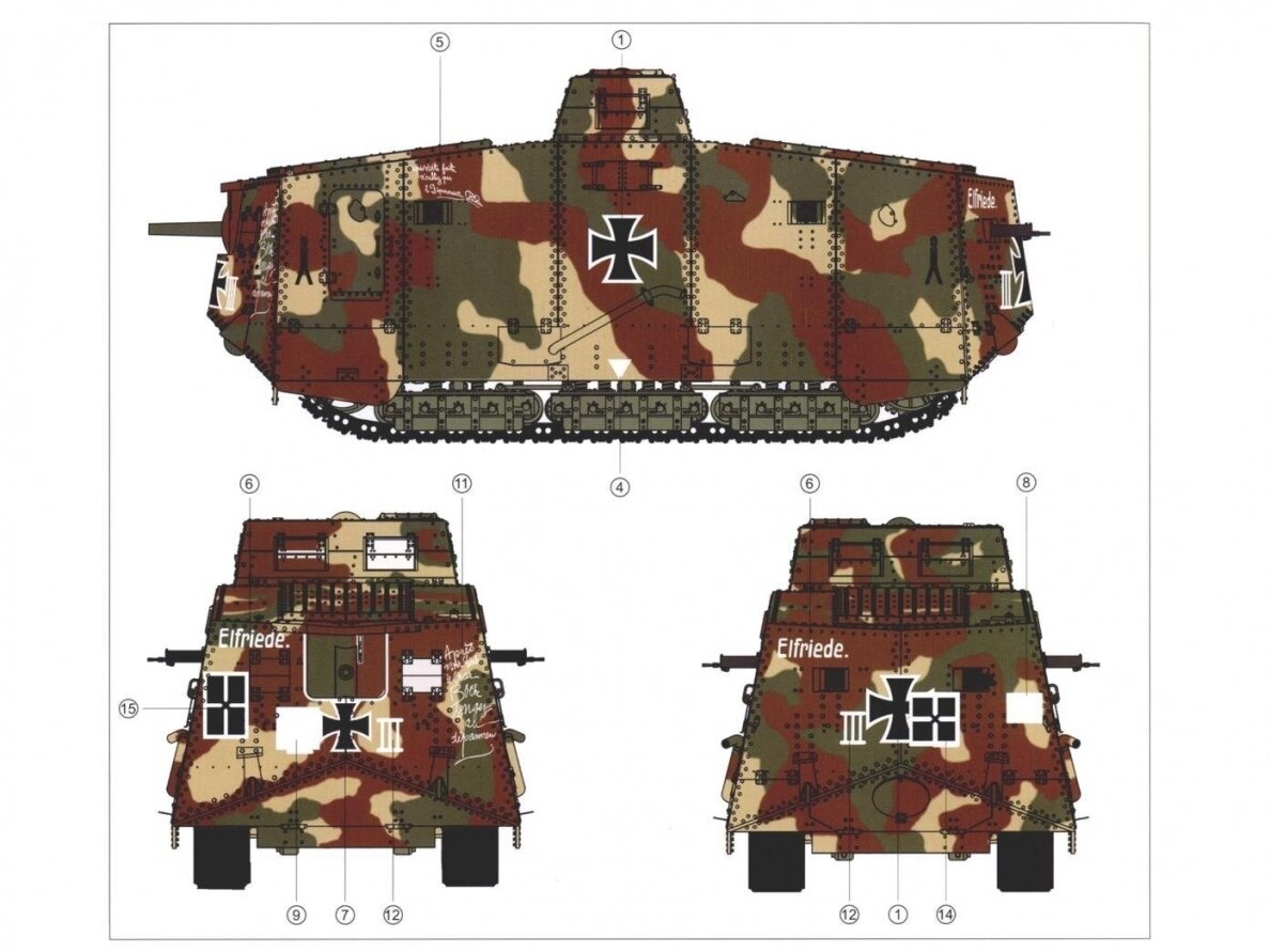 Meng Model - German A7V Tank (Krupp) & Engine, 1/35, TS-017S 19 Meng Model - German A7V Tank (Krupp) & Engine, 1/35, TS-017S 19