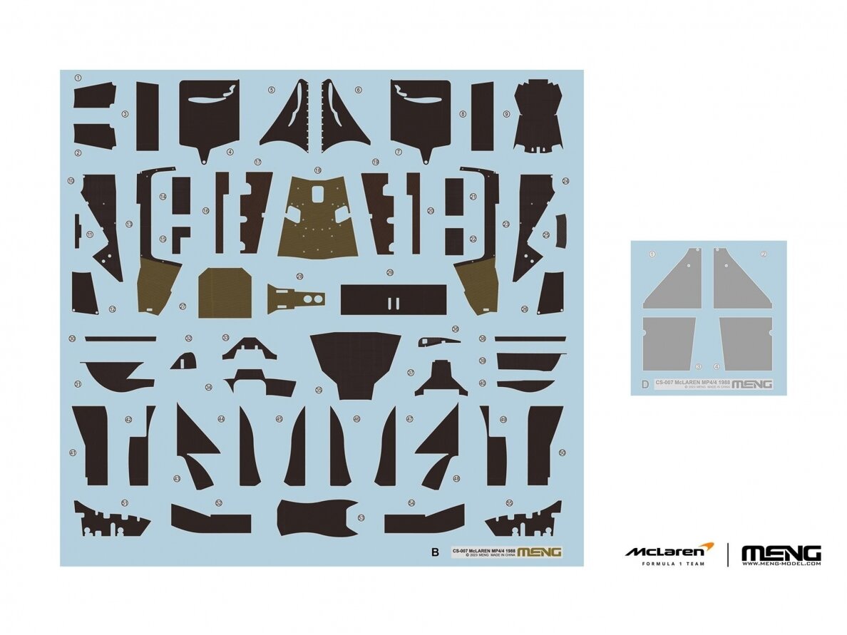 Meng Model - McLaren MP4/4 1988, 1/24, CS-007 16 Meng Model - McLaren MP4/4 1988, 1/24, CS-007 16