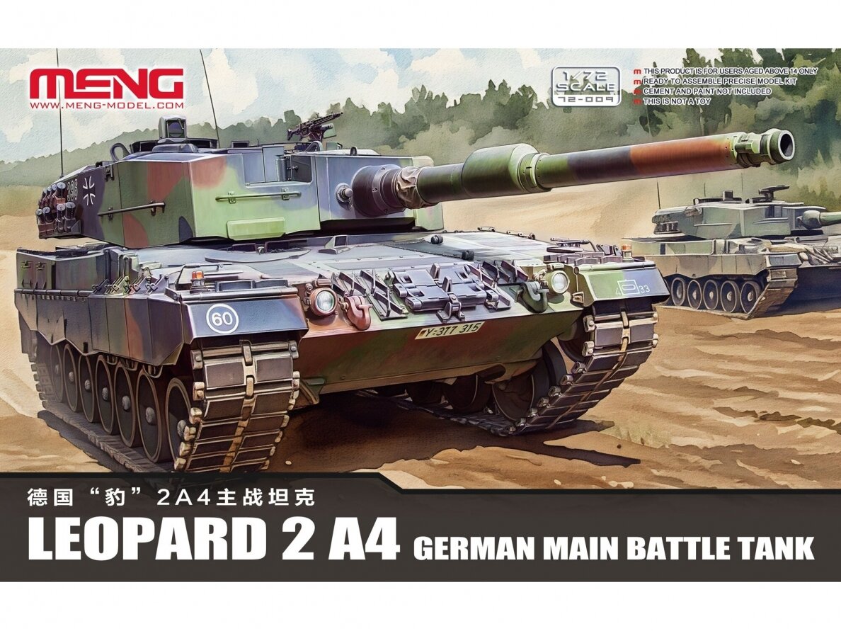 Meng Model - German Main Battle Tank Leopard 2 A4, 1/72, 72-009 Meng Model - German Main Battle Tank Leopard 2 A4, 1/72, 72-009
