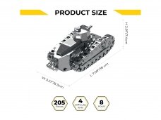 Metal Time - Konstruktors Nimble Fighter Renault FT-17 Tank (mehānisks), MT010