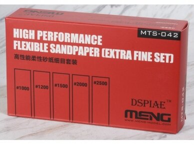 Meng Model - High Performance Flexible Sandpaper #1000, #1200, #1500, #2000, #2500 (Švitriniu kempiniu rinkinys), MTS-042