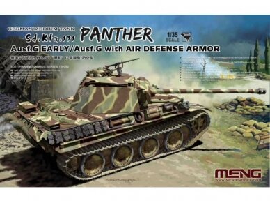 Meng Model - German Medium Tank Sd.Kfz. 171 Panther Ausf.G Early/Ausf.G with Air Defence Armor, 1/35, TS-052
