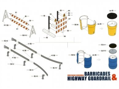 Meng Model - Barricades & Highway Guardrail, 1/35, SPS-013 3