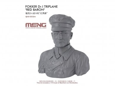 Meng Model - Limited Edition Fokker Dr.I Triplane "Red Baron" includes 1:10 bust of Manfred von Richthofen, 1/32, QS-002S 2