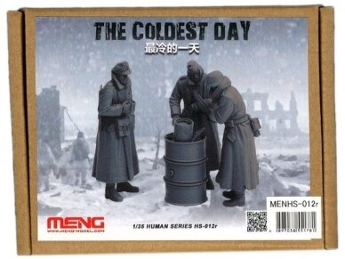 Meng Model - The Coldest Day Includes three standing figures, a barrel stove and a water bucket, 1/35, HS-012r