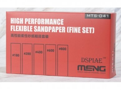 Meng Model - High Performance Flexible Sandpaper (Fine Set) #180, #280, #400, #600, #800, MTS-041