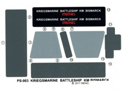 Meng Model - German Battleship Bismarck, 1/700, PS-003 13 Meng Model - German Battleship Bismarck, 1/700, PS-003 13