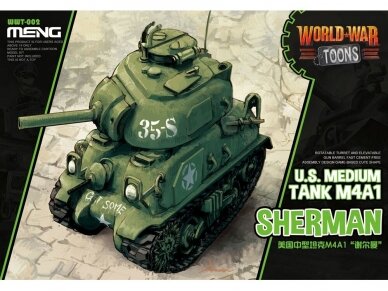 Meng Model - World War Toon  U.S. Medium Tank M4A1, WWT-002
