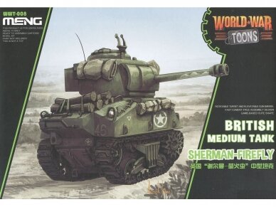 Meng Model - World War Toons Sherman-Firefly British Medium Tank, WWT-008