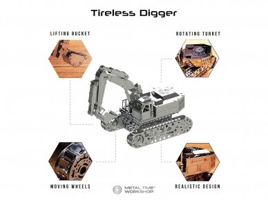 Metal Time - Metallistkonstruktorid Tireless Digger (mehaaniline), MT043 2