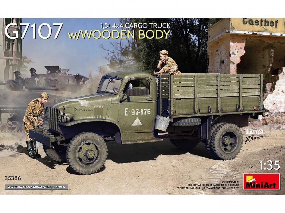 Miniart - 1,5t 4x4 Chevrolet G7107 Cargo Truck w/Wooden Body, 1/35, 35386 Miniart - 1,5t 4x4 Chevrolet G7107 Cargo Truck w/Wooden Body, 1/35, 35386