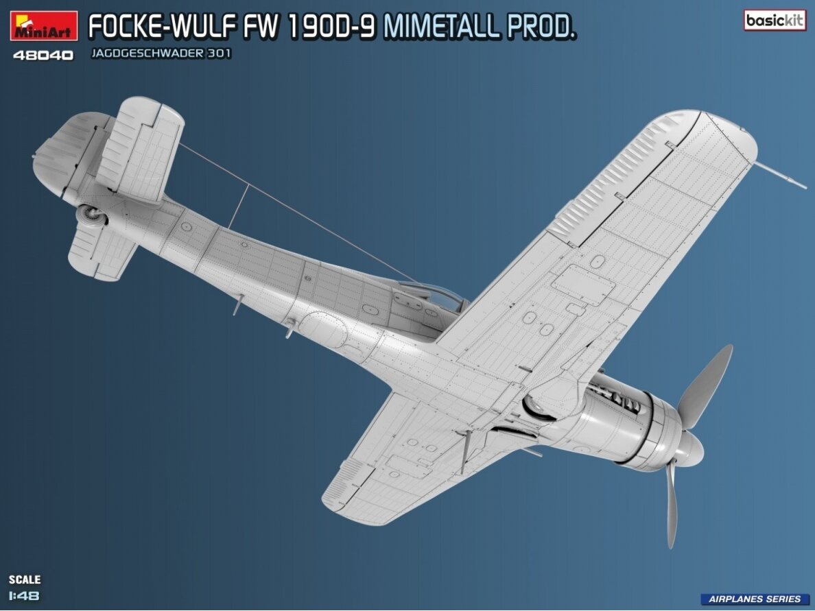 Miniart - Focke-Wulf FW-190D-9 Mimetall Prod. JG 301. Basic Kit, 1/48, 48040 9 Miniart - Focke-Wulf FW-190D-9 Mimetall Prod. JG 301. Basic Kit, 1/48, 48040 9