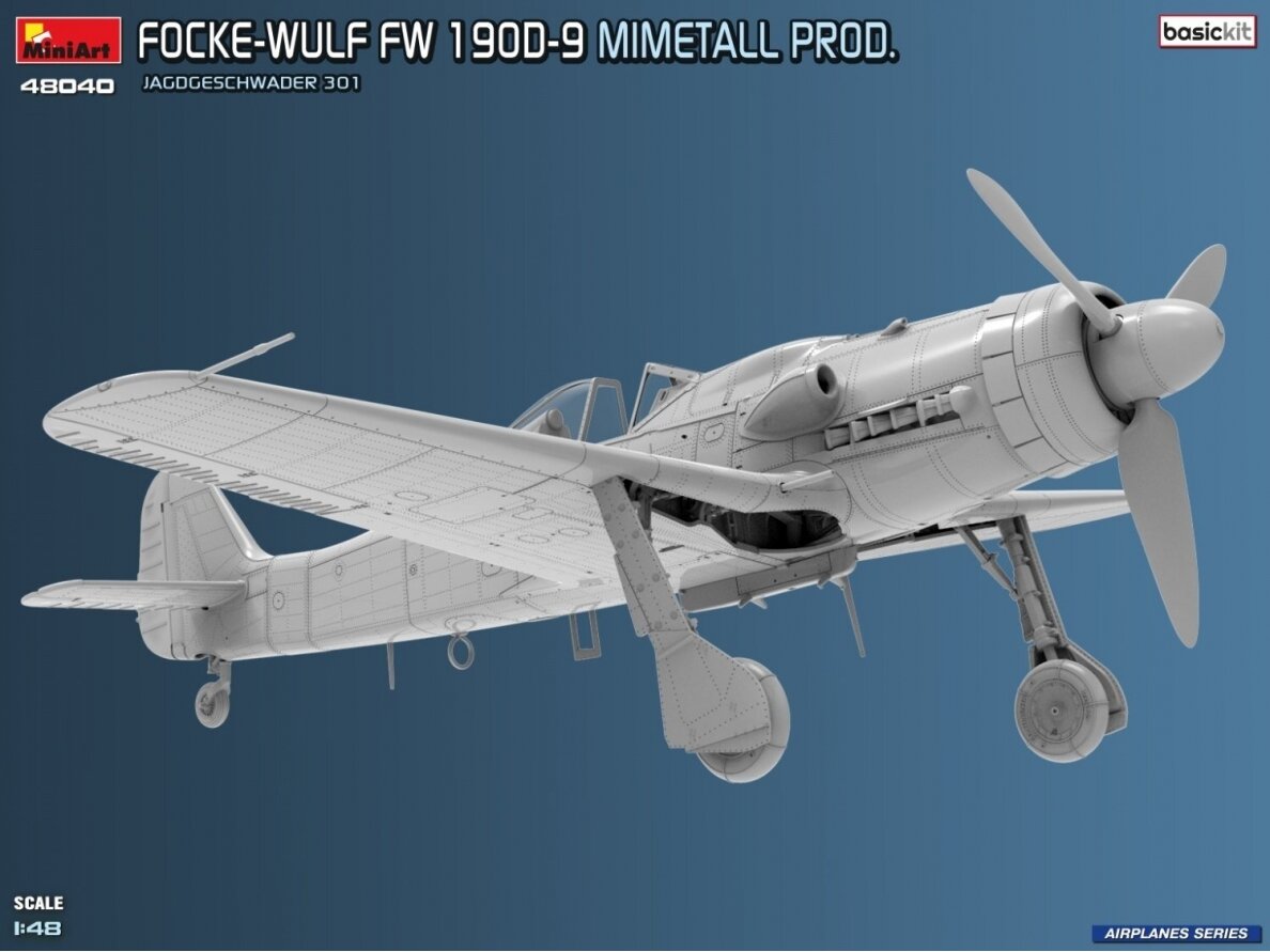 Miniart - Focke-Wulf FW-190D-9 Mimetall Prod. JG 301. Basic Kit, 1/48, 48040 12 Miniart - Focke-Wulf FW-190D-9 Mimetall Prod. JG 301. Basic Kit, 1/48, 48040 12