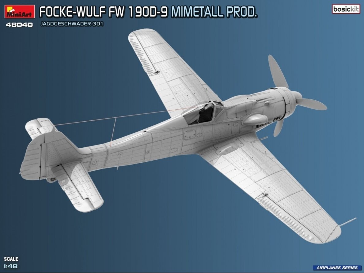 Miniart - Focke-Wulf FW-190D-9 Mimetall Prod. JG 301. Basic Kit, 1/48, 48040 4 Miniart - Focke-Wulf FW-190D-9 Mimetall Prod. JG 301. Basic Kit, 1/48, 48040 4