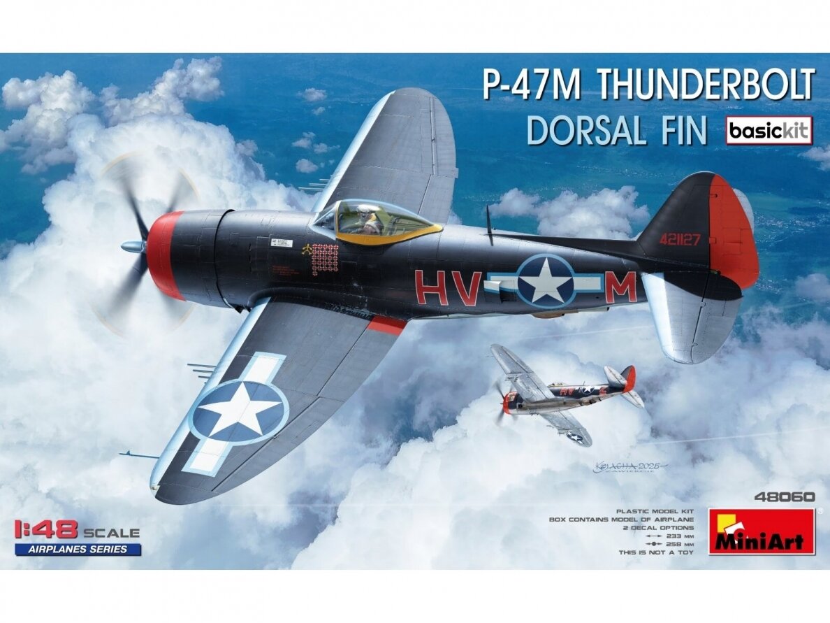 Miniart - Republic P-47M Thunderbolt. Dorsal Fin Basic Kit, 1/48, 48060 Miniart - Republic P-47M Thunderbolt. Dorsal Fin Basic Kit, 1/48, 48060