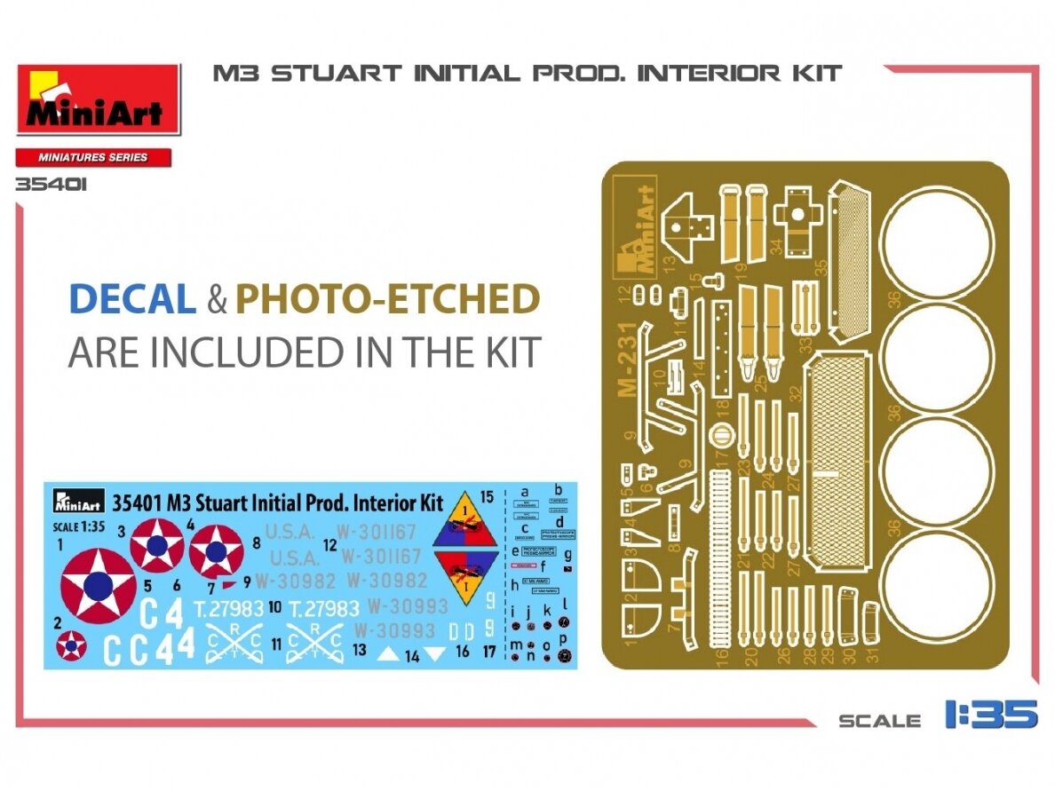 Miniart - M3 Stuart (Initial Production) Interior Kit, 1/35, 35401 26 Miniart - M3 Stuart (Initial Production) Interior Kit, 1/35, 35401 26
