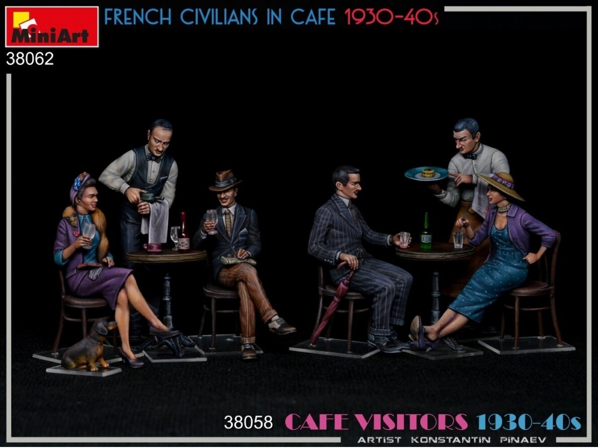 Miniart - French Civilians in Cafe 1930-40s, 1/35, 38062 1 Miniart - French Civilians in Cafe 1930-40s, 1/35, 38062 1