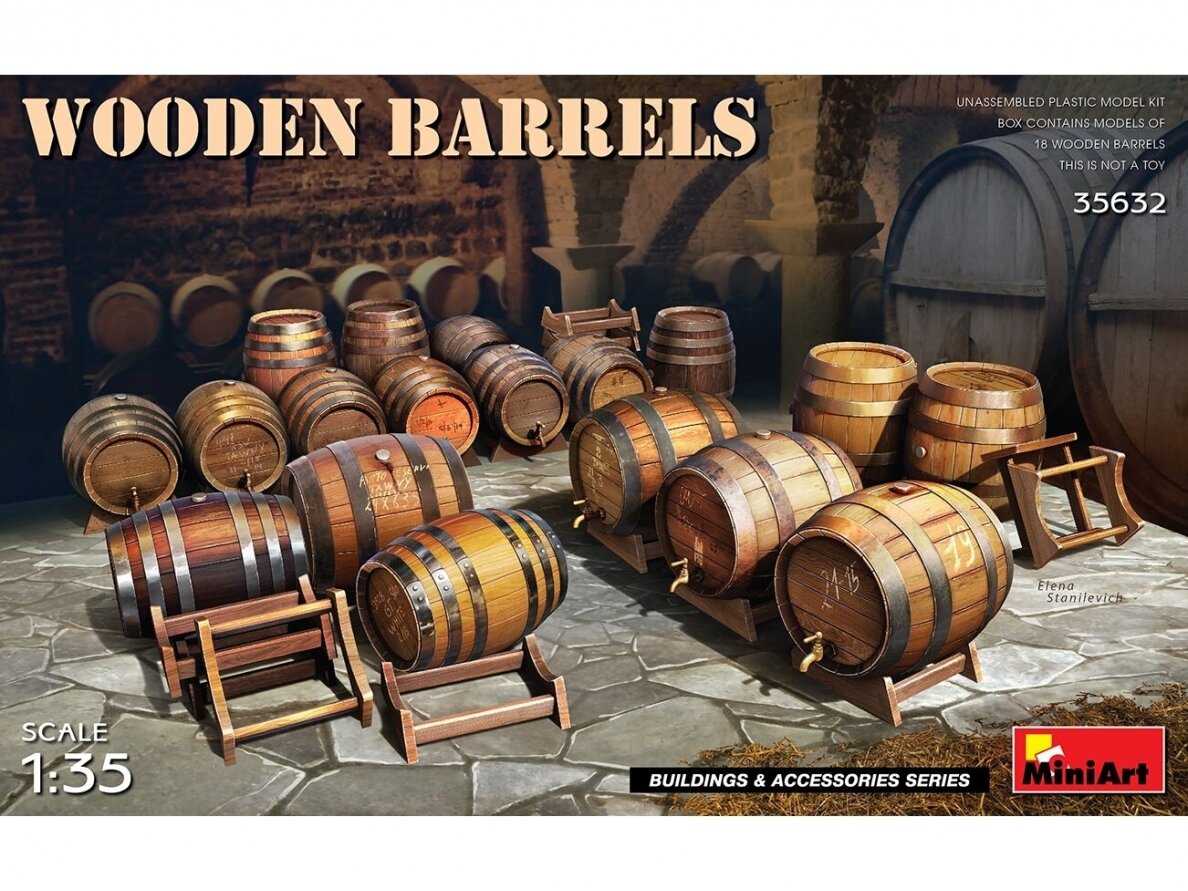 Miniart - WOODEN BARRELS, 1/35, 35632