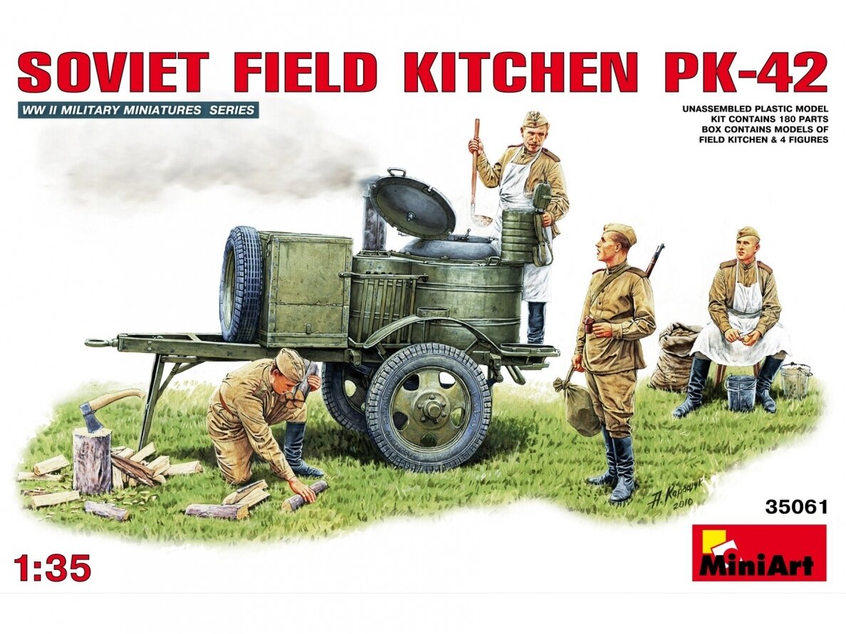 Miniart - Soviet Field Kitchen PK-42 w/4 figures, 1/35, 35061 Miniart - Soviet Field Kitchen PK-42 w/4 figures, 1/35, 35061