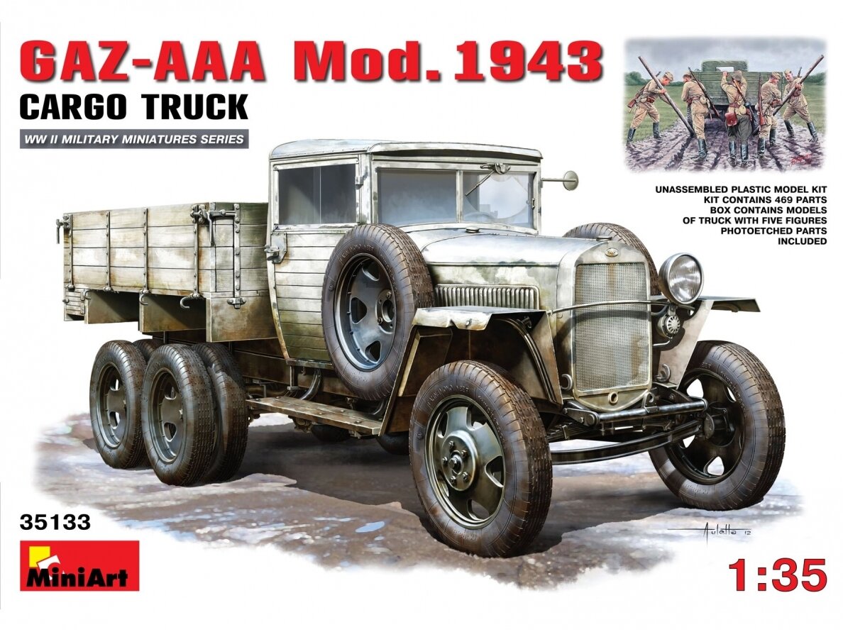 Miniart - GAZ-AAA Mod. 1943 Cargo Truck, 1/35, 35133 Miniart - GAZ-AAA Mod. 1943 Cargo Truck, 1/35, 35133