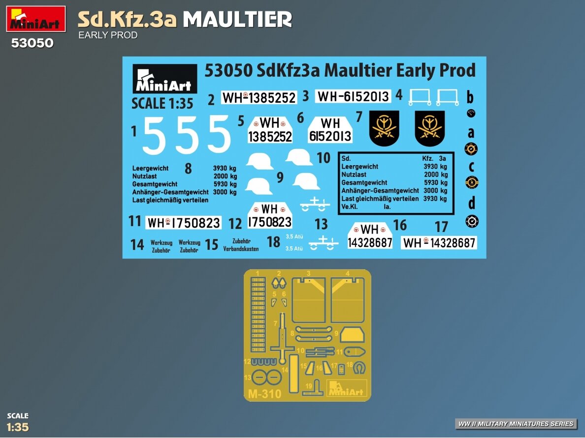 Miniart - Sd.Kfz.3a Opel Maultier Early Production, 1/35, 53050 34