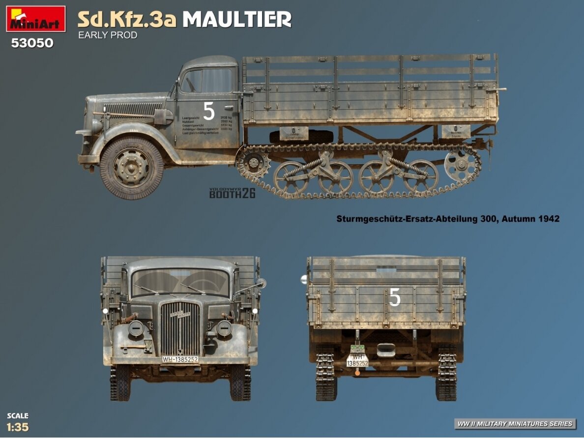Miniart - Sd.Kfz.3a Opel Maultier Early Production, 1/35, 53050 36 Miniart - Sd.Kfz.3a Opel Maultier Early Production, 1/35, 53050 36