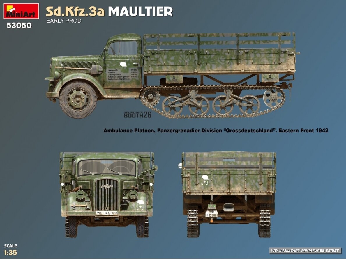 Miniart - Sd.Kfz.3a Opel Maultier Early Production, 1/35, 53050 37 Miniart - Sd.Kfz.3a Opel Maultier Early Production, 1/35, 53050 37