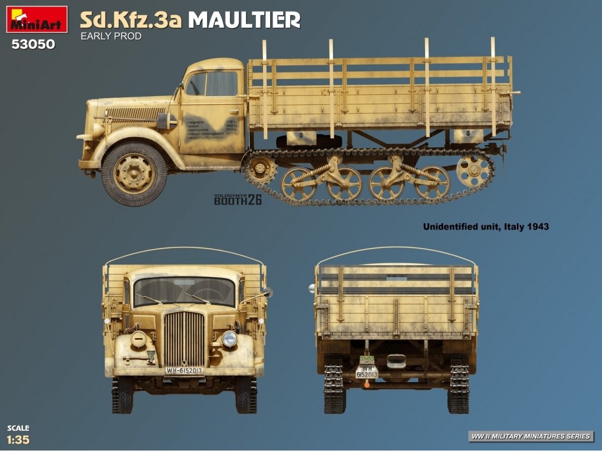 Miniart - Sd.Kfz.3a Opel Maultier Early Production, 1/35, 53050 38 Miniart - Sd.Kfz.3a Opel Maultier Early Production, 1/35, 53050 38