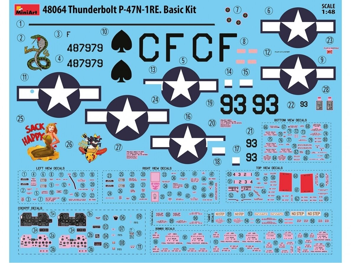 Miniart - Republic P-47N-1RE Thunderbolt Basic kit, 1/48, 48064 26