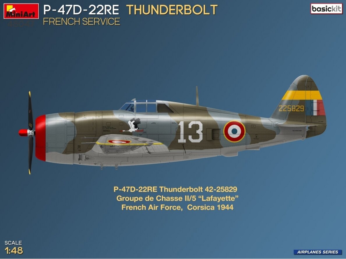 Miniart - Republic P-47D-22RE Thunderbolt French Service Basic Kit, 1/48, 48047 18 Miniart - Republic P-47D-22RE Thunderbolt French Service Basic Kit, 1/48, 48047 18