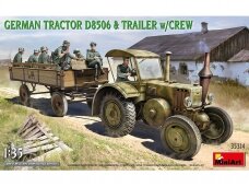 Miniart - German Tractor D8506 & Trailer w/Crew, 1/35, 35314 Miniart - German Tractor D8506 & Trailer w/Crew, 1/35, 35314