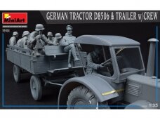 Miniart - German Tractor D8506 & Trailer w/Crew, 1/35, 35314