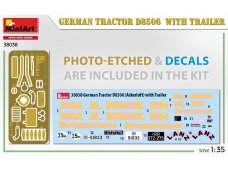 Miniart - GERMAN TRACTOR D8506 WITH TRAILER, 1/35, 38038