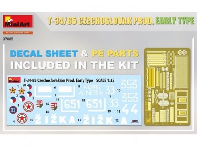 Miniart - T-34/85 Czechoslovak Prod. Early Type, 1/35, 37085 8