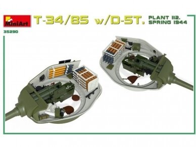 Miniart - T-34/85 w/D-5T. Plant 112. Spring 1944 (Interior kit), 1/35, 35290 2