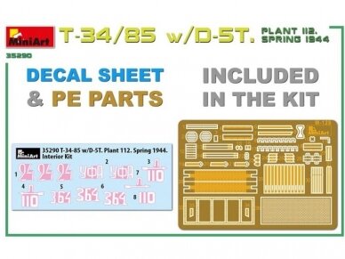 Miniart - T-34/85 w/D-5T. Plant 112. Spring 1944 (Interior kit), 1/35, 35290 7