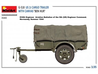 Miniart - G-518 US 1 ton Cargo Trailer Ben Hur w/Canvas, 1/35, 35443 19 Miniart - G-518 US 1 ton Cargo Trailer Ben Hur w/Canvas, 1/35, 35443 19