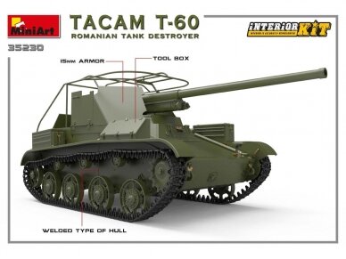 Miniart - TACAM T-60 Romanian Tank Destroyer Interior included, 1/35, 35230 8