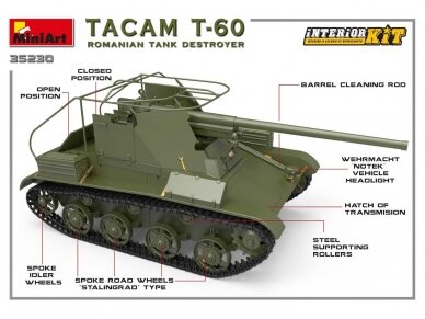 Miniart - TACAM T-60 Romanian Tank Destroyer Interior included, 1/35, 35230 9