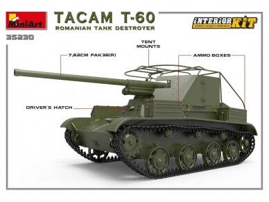 Miniart - TACAM T-60 Romanian Tank Destroyer Interior included, 1/35, 35230 7