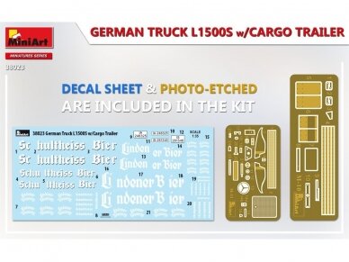 Miniart - German Truck Mercedes-Benz L1500S w/Cargo Trailer, 1/35, 38023 21