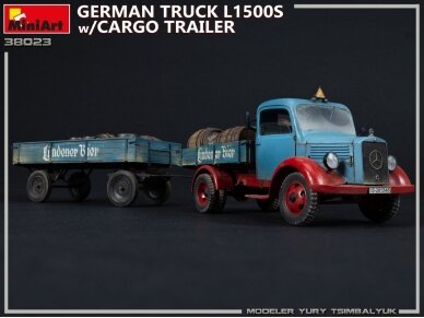Miniart - German Truck Mercedes-Benz L1500S w/Cargo Trailer, 1/35, 38023 1