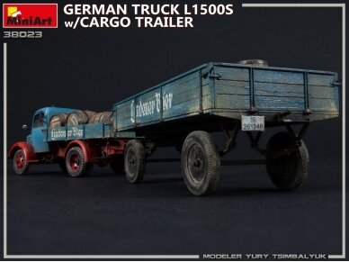 Miniart - German Truck Mercedes-Benz L1500S w/Cargo Trailer, 1/35, 38023 2