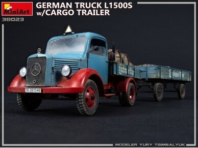 Miniart - German Truck Mercedes-Benz L1500S w/Cargo Trailer, 1/35, 38023 3