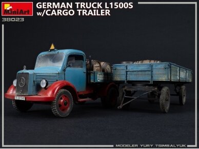 Miniart - German Truck Mercedes-Benz L1500S w/Cargo Trailer, 1/35, 38023 5